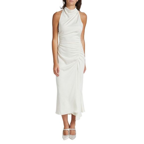 NWT A.L.C. Inez Satin Halter Dress Size 8 $495